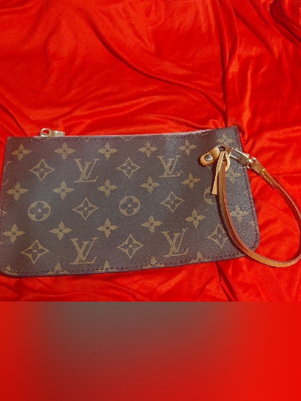 Louis Vuitton Brown Monogram Wristlet Clutch - Picture 3 of 9